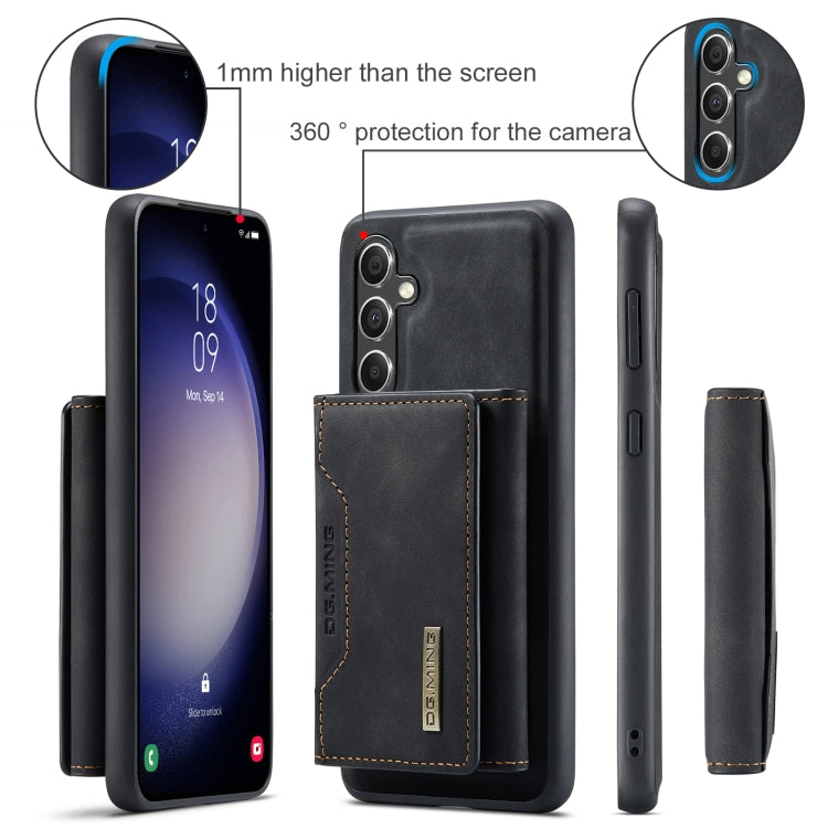 For Samsung Galaxy A55 5G DG.MING M2 Series 3-Fold Multi Card Bag + Magnetic Phone Case