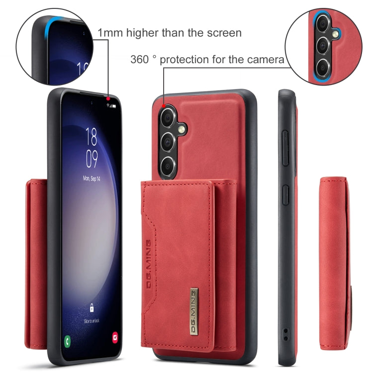 For Samsung Galaxy A55 5G DG.MING M2 Series 3-Fold Multi Card Bag + Magnetic Phone Case
