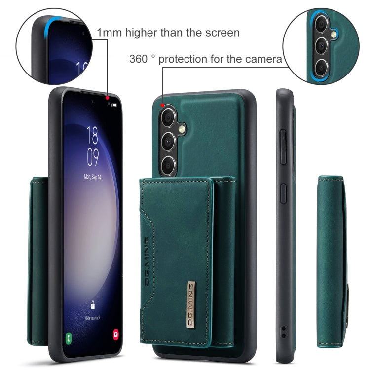 For Samsung Galaxy A55 5G DG.MING M2 Series 3-Fold Multi Card Bag + Magnetic Phone Case