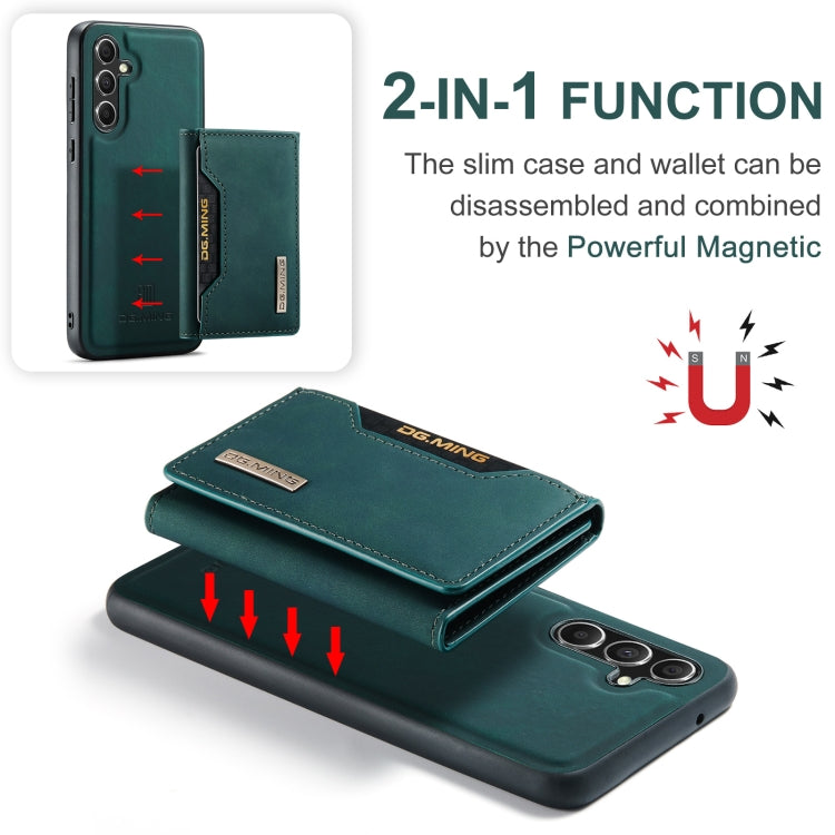 For Samsung Galaxy A55 5G DG.MING M2 Series 3-Fold Multi Card Bag + Magnetic Phone Case