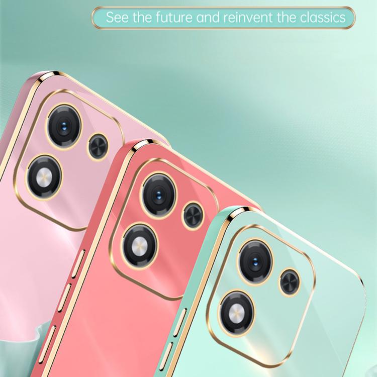 For Honor X70i XINLI Straight Edge 6D Electroplate TPU Phone Case with Ring Holder
