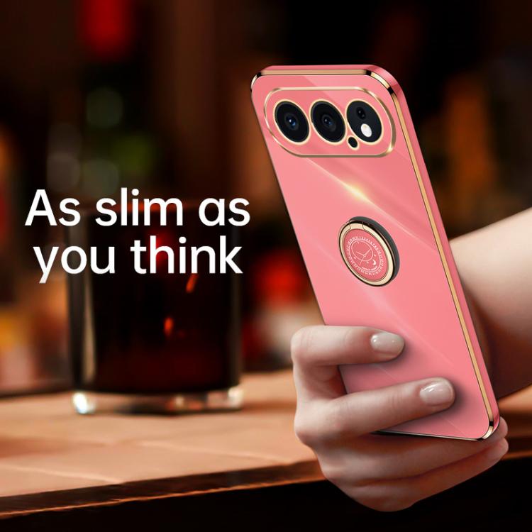 For Honor 500 Global 155.8mm XINLI Straight Edge 6D Electroplate TPU Phone Case with Ring Holder