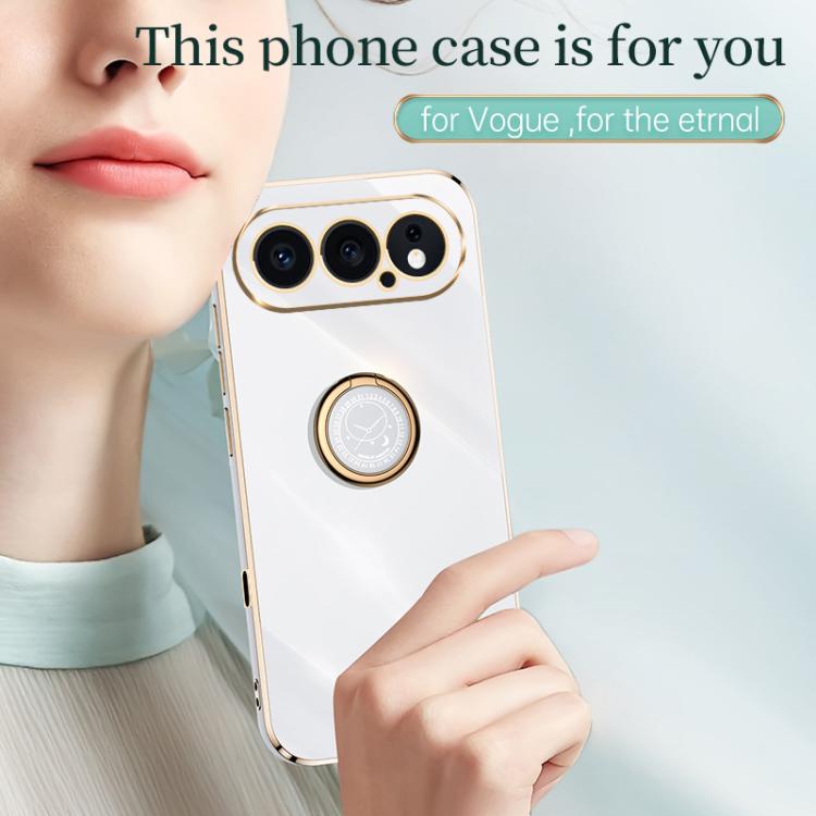 For Honor 500 Global 155.8mm XINLI Straight Edge 6D Electroplate TPU Phone Case with Ring Holder
