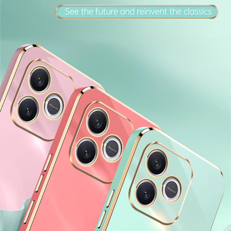 For Honor 600 Lite Global XINLI Straight Edge 6D Electroplate TPU Phone Case with Ring Holder