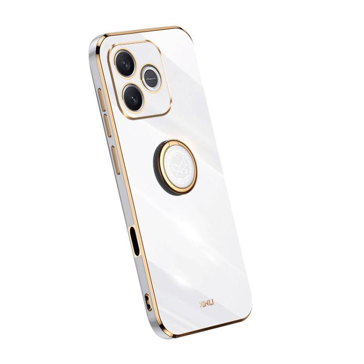 For Honor 600 Lite Global XINLI Straight Edge 6D Electroplate TPU Phone Case with Ring Holder