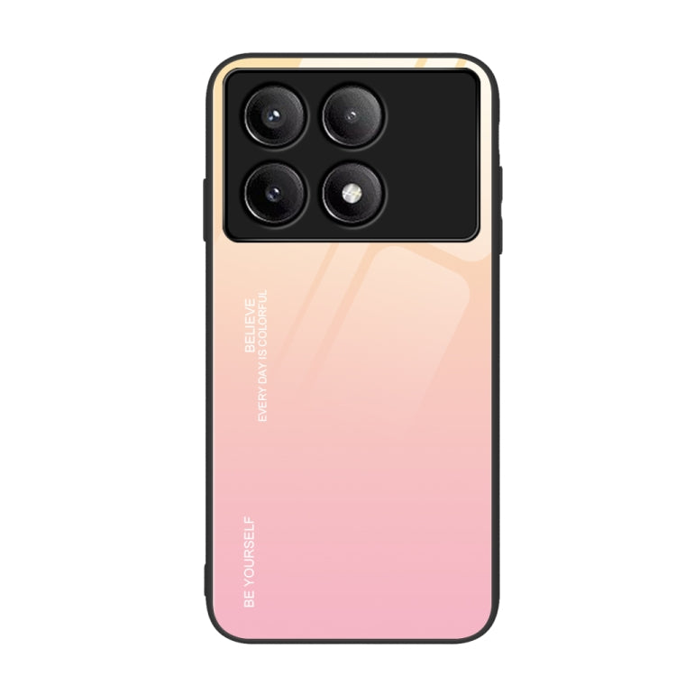For Xiaomi Poco F6 Pro Gradient Color Glass Phone Case