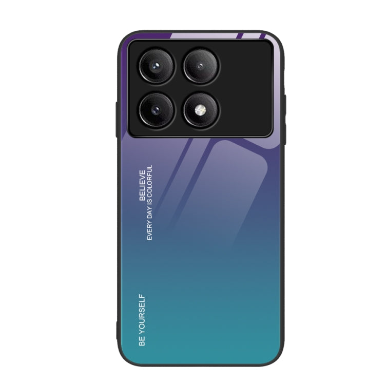 For Xiaomi Poco F6 Pro Gradient Color Glass Phone Case