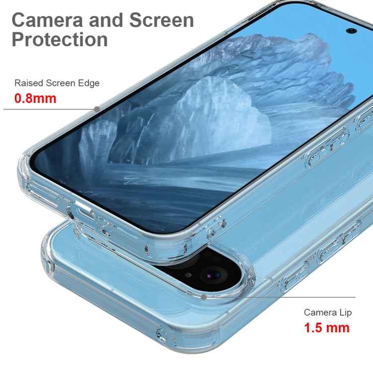 For Google Pixel 9 Pro Scratchproof Acrylic TPU Phone Case - Transparent