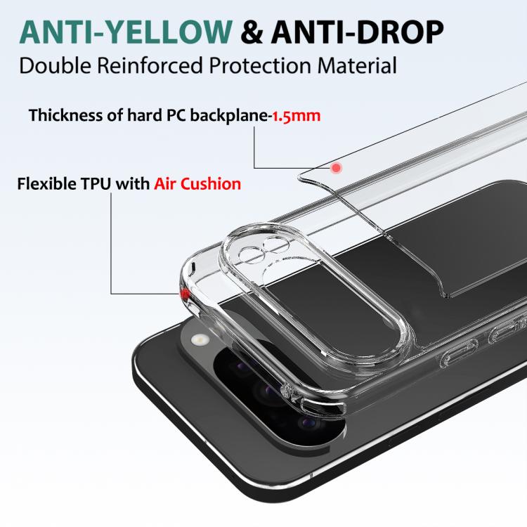 For Google Pixel 10 Pro XL Scratchproof Acrylic TPU Phone Case - Transparent
