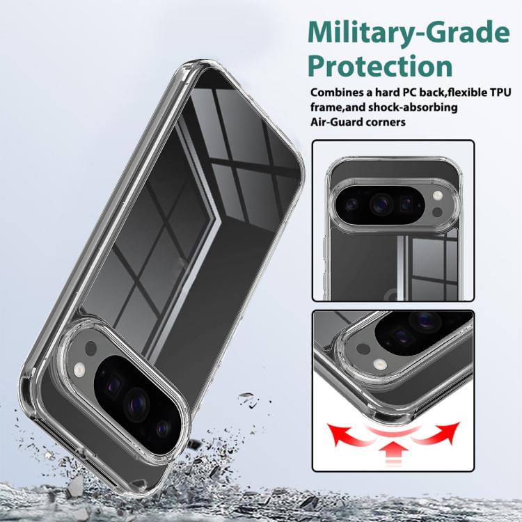 For Google Pixel 10 Pro Scratchproof Acrylic TPU Phone Case - Transparent