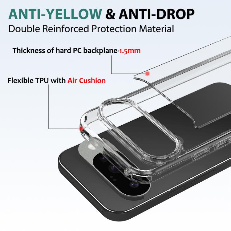 For Google Pixel 10 Scratchproof Acrylic TPU Phone Case - Transparent