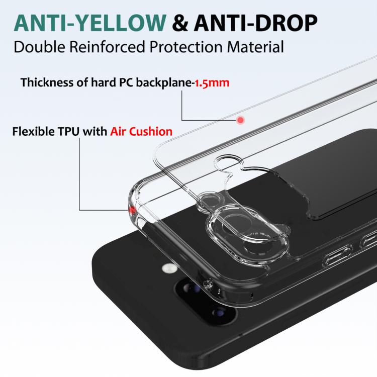 For Google Pixel 10a Scratchproof Acrylic TPU Phone Case - Transparent