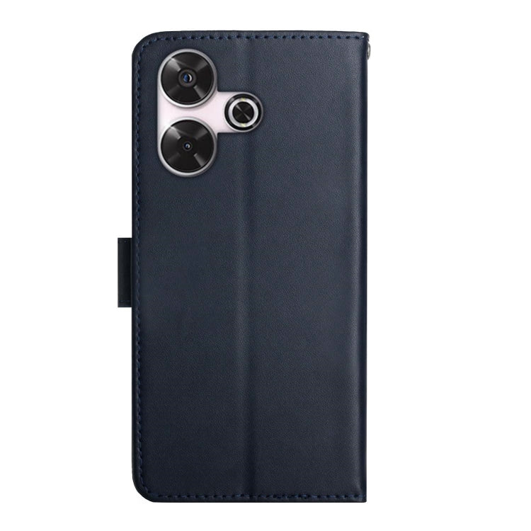 For Redmi 13 4G Global / 5G Global Genuine Leather Fingerprint-proof Flip Phone Case