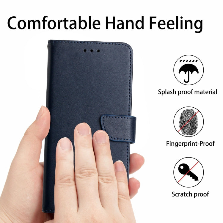 For Redmi 13 4G Global / 5G Global Genuine Leather Fingerprint-proof Flip Phone Case