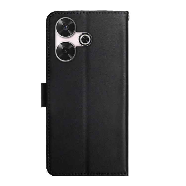 For Redmi 13 4G Global / 5G Global Genuine Leather Fingerprint-proof Flip Phone Case