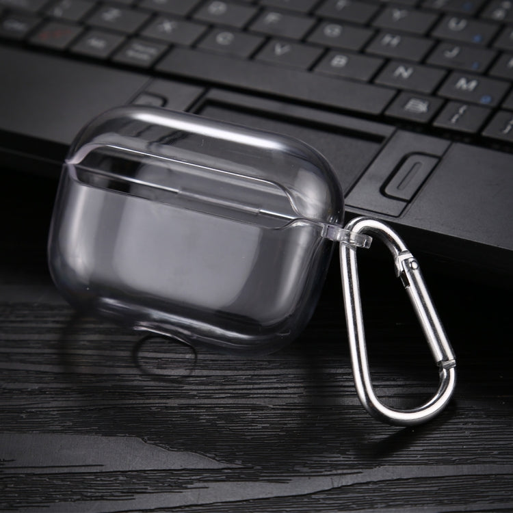 For AirPods Pro Transparent PC Hard Earphone Protective Case with Hook