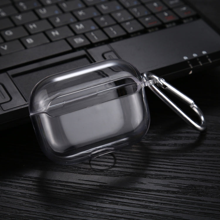 For AirPods Pro Transparent PC Hard Earphone Protective Case with Hook