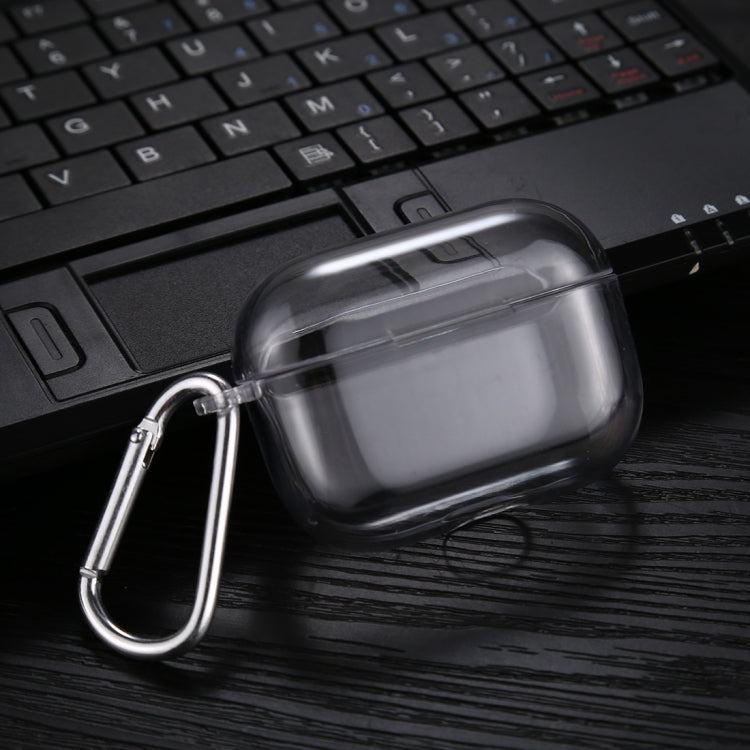 For AirPods Pro Transparent PC Hard Earphone Protective Case with Hook