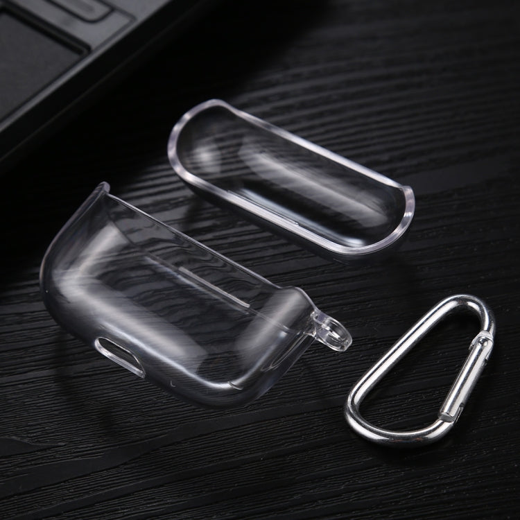 For AirPods Pro Transparent PC Hard Earphone Protective Case with Hook