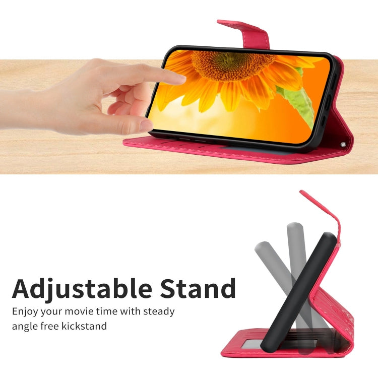 For Xiaomi Redmi 13 4G Global / 5G Global Skin Feel Sun Flower Embossed Flip Leather Phone Case with Lanyard