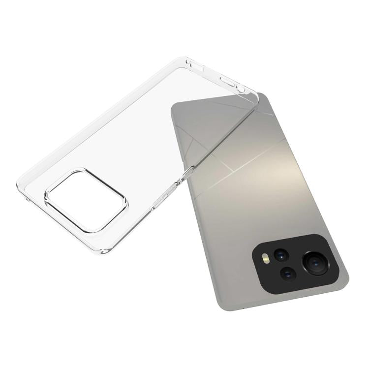 For Asus Zenfone 12 Ultra Waterproof Texture TPU Phone Case - Transparent