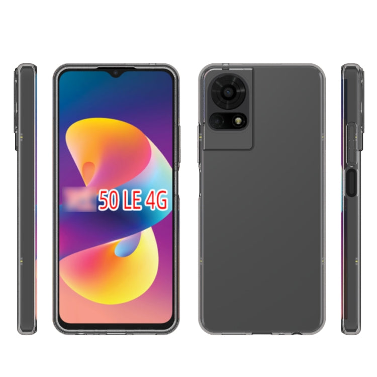 For TCL 50 LE 4G Waterproof Texture TPU Phone Case - Transparent