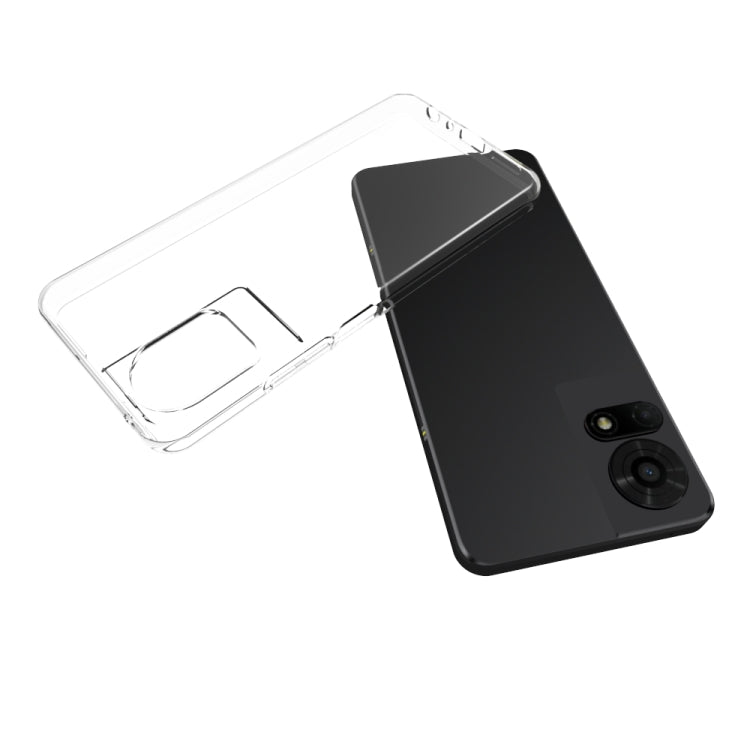 For TCL 50 LE 4G Waterproof Texture TPU Phone Case - Transparent