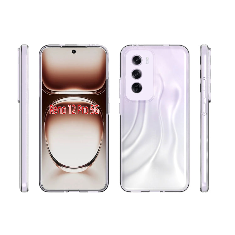 For OPPO Reno12 Pro 5G Global Waterproof Texture TPU Phone Case - Transparent
