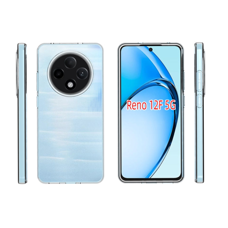 For OPPO Reno12 F 5G Global Waterproof Texture TPU Phone Case - Transparent