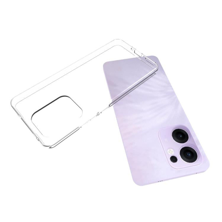 For OPPO Reno13 F 5G Waterproof Texture TPU Phone Case - Transparent