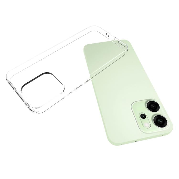 For OPPO Reno14 F 5G Waterproof Texture TPU Phone Case - Transparent