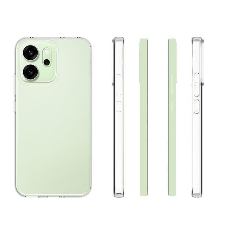 For OPPO Reno14 5G Global Waterproof Texture TPU Phone Case - Transparent