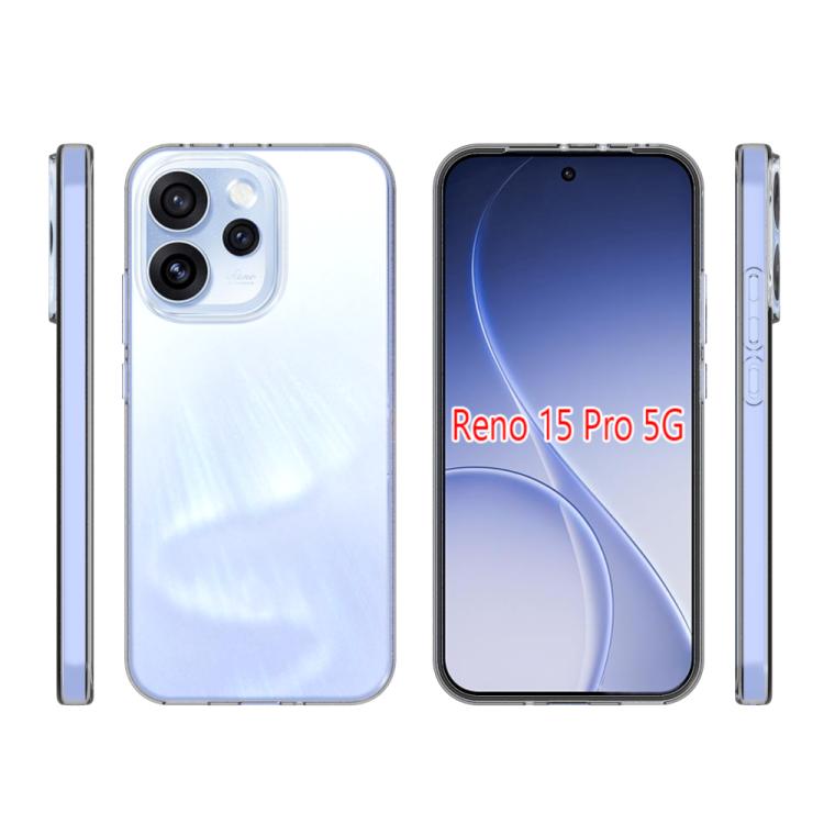 For OPPO Reno15 Pro 5G Global Waterproof Texture TPU Phone Case - Transparent