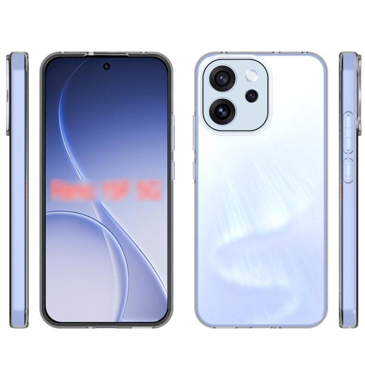 For OPPO A6x 4G / 5G Waterproof Texture TPU Phone Case - Transparent