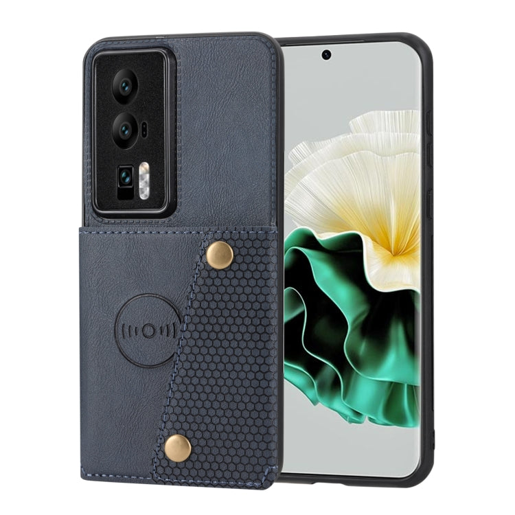 For Huawei P60 / P60 Pro Double Buckle Magnetic PU+TPU Phone Case