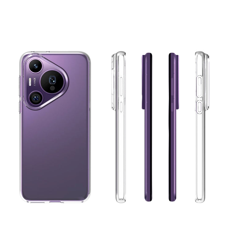 For Huawei Pura 70 Pro / 70 Pro+ Waterproof Texture TPU Phone Case - Transparent