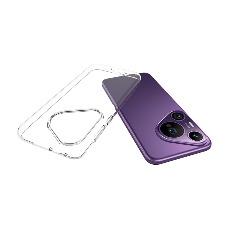 For Huawei Pura 70 Pro / 70 Pro+ Waterproof Texture TPU Phone Case - Transparent