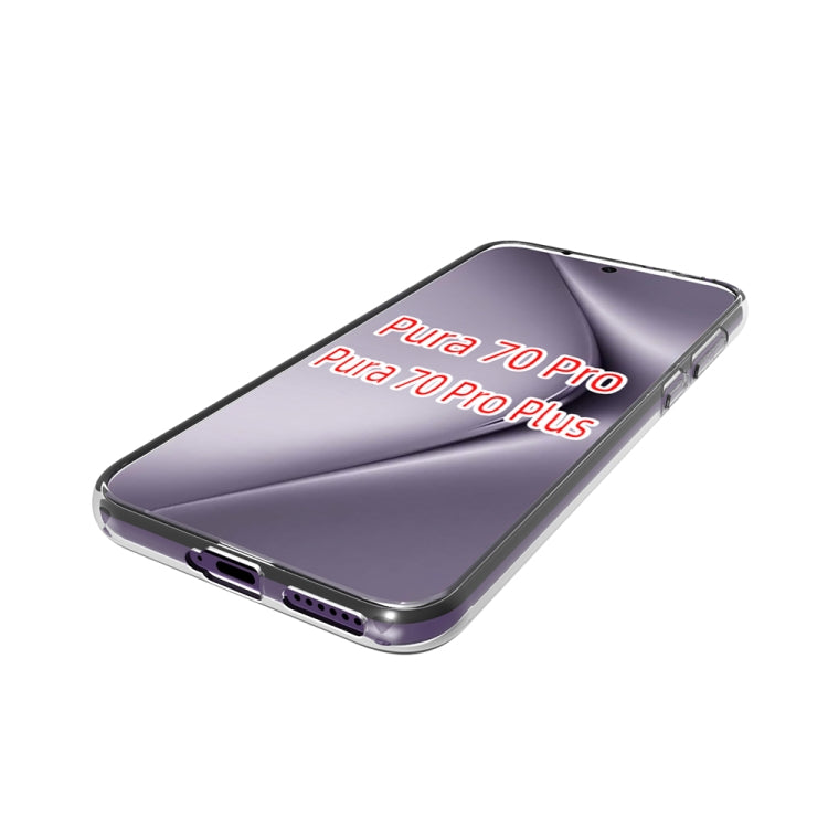 For Huawei Pura 70 Pro / 70 Pro+ Waterproof Texture TPU Phone Case - Transparent
