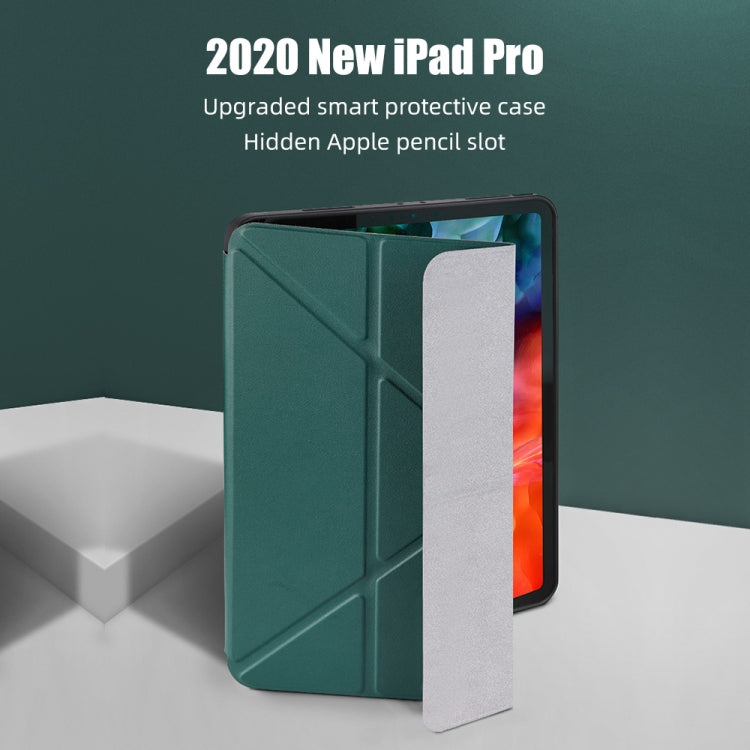 For iPad Pro 12.9 (2020) ROCK Touch Series PC + TPU Horizontal Flip Tablet Case with Holder & Pen Slot & Sleep / Wake-up Function