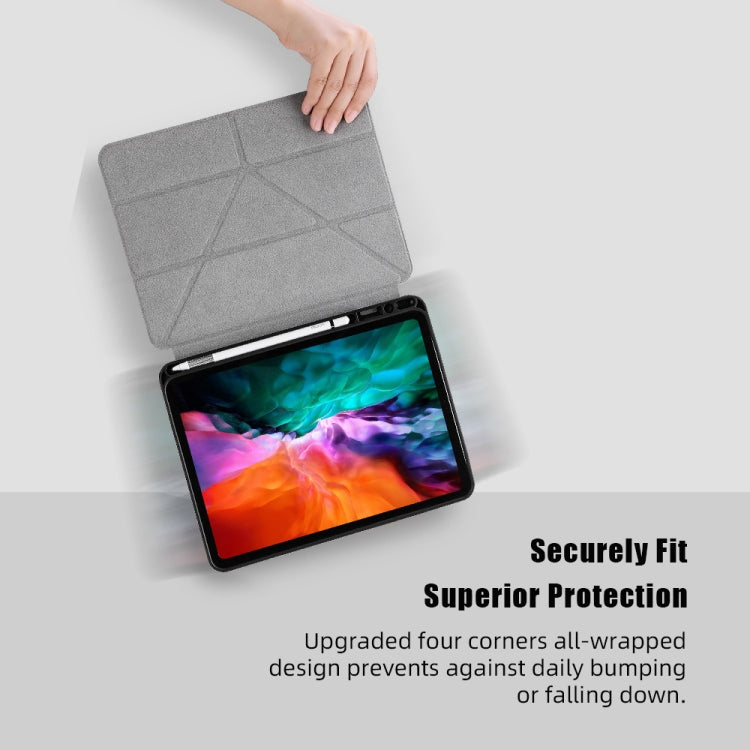 For iPad Pro 12.9 (2020) ROCK Touch Series PC + TPU Horizontal Flip Tablet Case with Holder & Pen Slot & Sleep / Wake-up Function