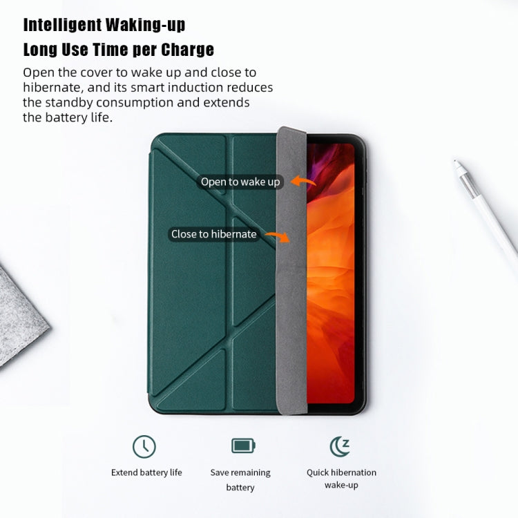For iPad Pro 12.9 (2020) ROCK Touch Series PC + TPU Horizontal Flip Tablet Case with Holder & Pen Slot & Sleep / Wake-up Function