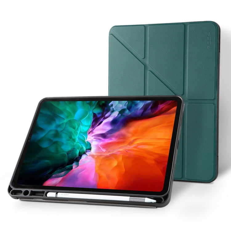 For iPad Pro 12.9 (2020) ROCK Touch Series PC + TPU Horizontal Flip Tablet Case with Holder & Pen Slot & Sleep / Wake-up Function