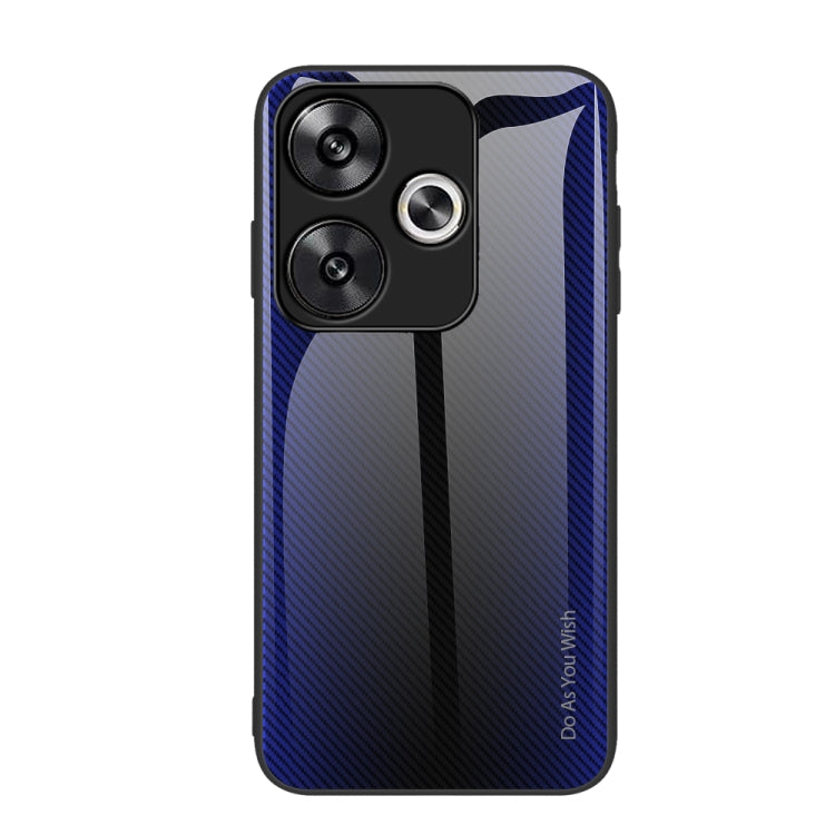 For Xiaomi Poco F6 Texture Gradient Glass TPU Phone Case