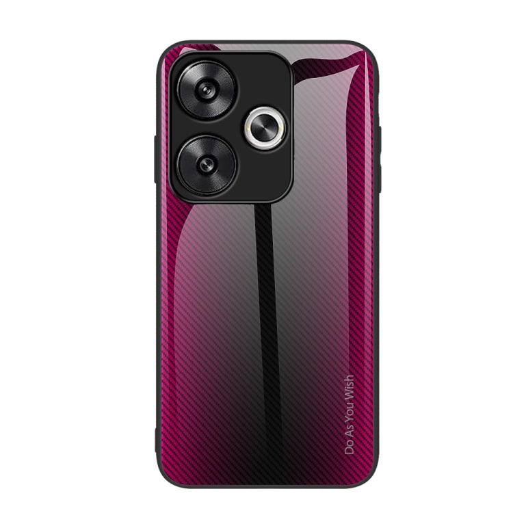 For Xiaomi Poco F6 Texture Gradient Glass TPU Phone Case