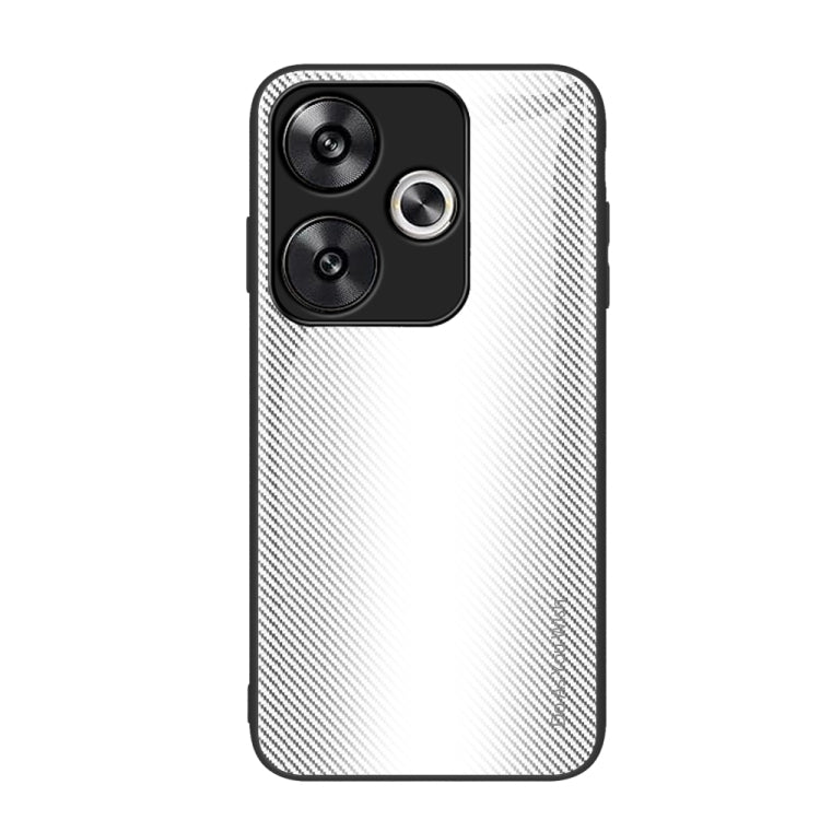 For Xiaomi Poco F6 Texture Gradient Glass TPU Phone Case