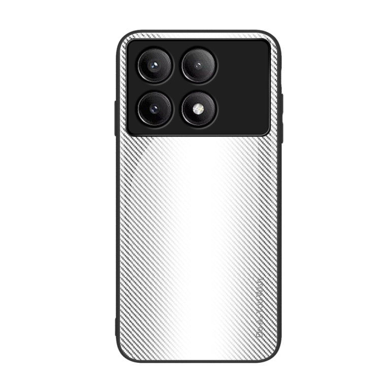 For Xiaomi Poco F6 Pro Texture Gradient Glass TPU Phone Case