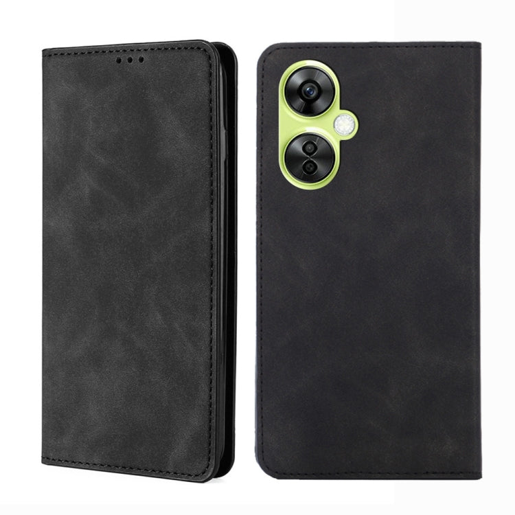 For OnePlus Nord CE 3 Lite 5G Skin Feel Magnetic Leather Phone Case