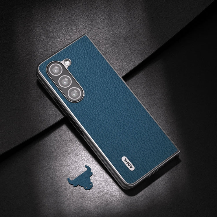 For Samsung Galaxy Z Fold6 ABEEL Genuine Leather Litchi Texture Phone Case