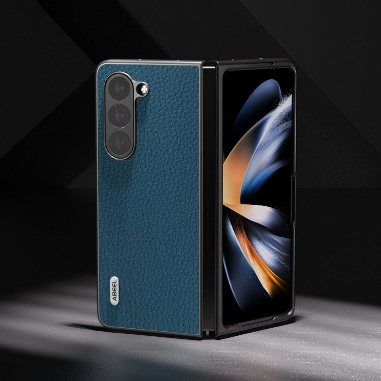 For Samsung Galaxy Z Fold6 ABEEL Genuine Leather Litchi Texture Phone Case