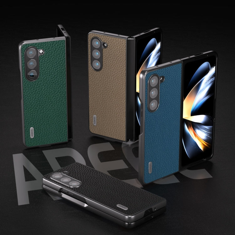For Samsung Galaxy Z Fold6 ABEEL Genuine Leather Litchi Texture Phone Case
